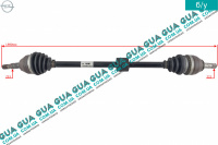 Полуось передняя правая Z 22/33 ( привод в зборе с шрусами без АБС / ABS )