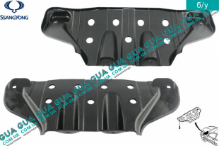 Защита под двигатель пластик SsangYong / САНГЙОНГ KYRON 2.0XDI (1998 куб.см.)