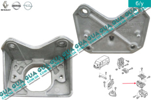 Кронштейн подушки ( опоры мотора ) двигателя /  КПП   