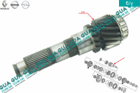 Вторичный вал 3 / 4 / задней передачи 6 ступенчатой КПП Z16 ( короткий )