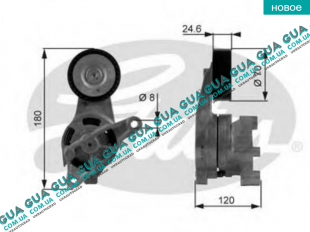 Натяжной механизм ремня генератора ( Натяжная планка / ролик / натяжитель )   