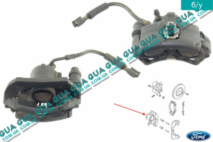 Суппорт передний левый Ford / ФОРД ESCORT 1992-1995 / ЭСКОРТ 92-95 1.8i 16V (1796 куб.см. )