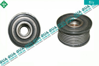 Шкив генератора 7 ручейков ( обгонная муфта, механизм свободного хода )