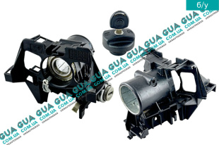 Замок зажигания ( замок вала рулевого колеса / личинка замка / лючок топливного бака ) комплект 1 ключ   