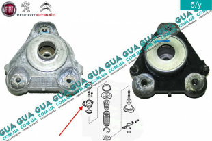 Подушка ( опора ) амортизатора правая Citroen / СИТРОЭН JUMPER 1994-2002 / ДЖАМПЕР 1 2.8D (2798 куб.см.)