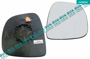 Вкладыш зеркала заднего вида правый с подогревом   