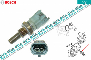 Температурный датчик охлаждающей жидкости ( Датчик температуры жидкости )   