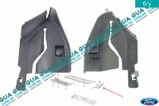 Пластик под лобовое стекло ( пыльник левый ) Ford / ФОРД MONDEO III 2001-2007 / МОНДЕО 3 2.0 16V (1999 куб.см.)