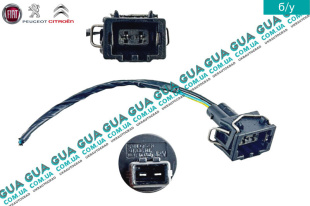 Фишка / разъем с проводами / водяного насоса / системи очистки окон ( моторчика бачка стеклоомывателя ) Opel / ОПЕЛЬ CORSA C 2000-2009 / КОРСА С 00-09 1.7DTI V16 (1686 куб. см.)