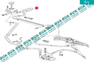 Шланг / патрубок гидроусилителя (ГУРа ) (трубка) VW / ВОЛЬКС ВАГЕН TRANSPORTER V 2003- / ТРАНСПОРТЕР 5 03- 2.0TDI (1968 куб.см.)