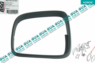 Крышка / накладка корпуса зеркала заднего вида левая ( рамка ) VW / ВОЛЬКС ВАГЕН TRANSPORTER V 2003- / ТРАНСПОРТЕР 5 03- 2.0TDI (1968 куб.см.)