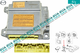 Блок управления подушками безопастности / AirBag модуль Mazda / МАЗДА 323 F 1998-2004 1.4 (1324 куб.см.)
