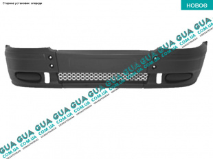 Бампер передний ( V184 без отверствий противотуманок )    