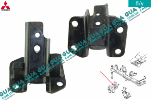 Кронштейн опори / подушки двигателя правый Mitsubishi / МИТСУБИСИ PAJERO III 2000-2006 / ПАДЖЕРО 3 00-06 3.2DI-D (3200 куб.см.)