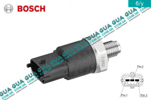 Датчик давления топлива в рейке ( Редукционный клапан ) Volvo / ВОЛЬВО S40 2000-2003 1.9DI (1870 куб.см.)