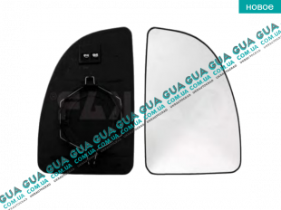  Вкладыш зеркала заднего вида правый верхний с подогревом 99-06   