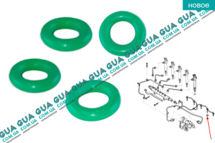 Уплотнительное резиновое кольцо трубки обратки форсунки ( сальник, манжет, прокладка ) 1шт Ford / ФОРД TRANSIT 2006- / ТРАНЗИТ 06- 3.2TDCI (3199 куб.см)