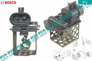 Резистор вентилятора основного радиатора ( реостат / сопротивление / регулятор )   