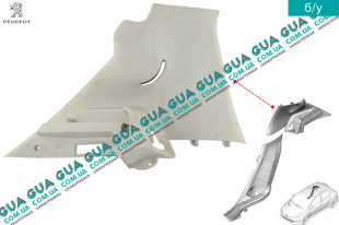 Внутренняя обшивка ( молдинг ) накладка левой задней стойки    