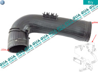 Патрубок интеркулера нижний от турбины к радиатору
