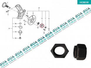 Гайка ступицы передней   