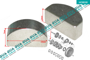 Шпонка звездочки коленвала 13X6-7   