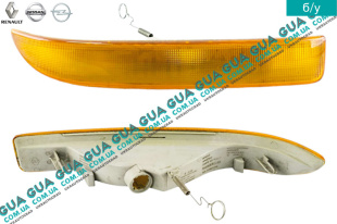 Указатель поворота левый желтый поворотник   
