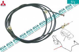 Трос открытия лючка топливного бака ( крышки ) L4800мм Mitsubishi / МИТСУБИСИ PAJERO IV 2006- / ПАДЖЕРО 4 06- 3.2DI-D (3200 куб.см.)