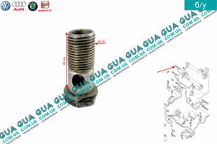 Болт / банджо винт шланга / патрубка гидроусилителя ( ГУРа / пустотелый M16X1,5 )   