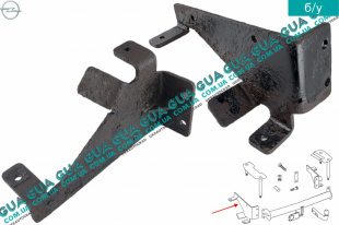 Кронштейн кркпления фаркопа левый (прицепного)   