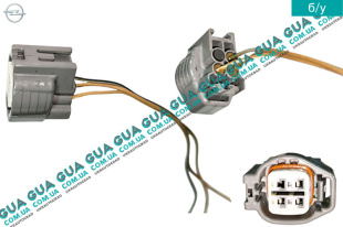 Фишка / разъем / штекер с проводами ( колодка ) датчика топливного насоса высокого давления ТНВД ( три контакта ) Opel / ОПЕЛЬ CORSA C 2000-2009 / КОРСА С 00-09 1.7DTI V16 (1686 куб. см.)