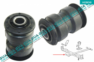 Втулка / сайлентблок задней рессоры передняя 1 шт	   
