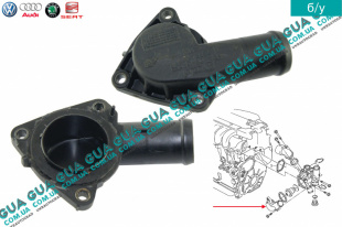 Фланец охлаждающей жидкости / корпуса термостата    