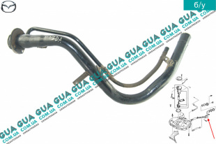 Заливная горловина топливного бака Mazda / МАЗДА 323 F 1998-2004 1.4 16V (1324 куб.см.)