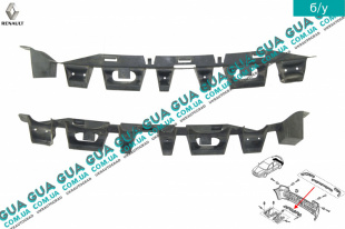 Кронштейн крепления заднего бампера центральний ( лифтбек ) Renault / РЕНО LAGUNA II / ЛАГУНА 2 2.2DCI (2188 куб.см.),