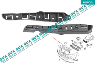 Кронштейн крепления переднего бампера ( правый ) с 08-   