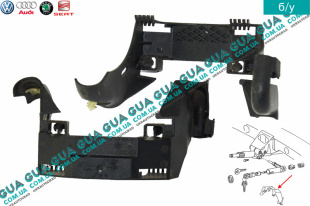 Кронштейн крепления подрулевой електропроводки   