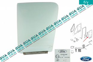 Стекло двери передней левой Ford / ФОРД TRANSIT 2006- / ТРАНЗИТ 06- 3.2TDCI (3199 куб.см)