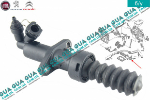 Рабочий цилиндр сцепления   