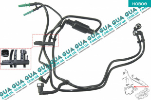 Патрубки / трубки топливной системы с ручной подкачкой ( трубка топлива от фильтра к  насосу ТНВД ) комплект   