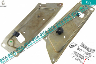 Кронштейн крепления отопителя / печки салона Renault / РЕНО LAGUNA II / ЛАГУНА 2 2.2DCI (2188 куб.см.),