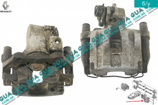 Суппорт задний левый R16 ATE   