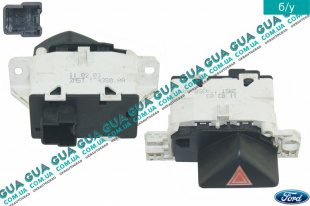 Кнопка аварийной сигнализации Ford / ФОРД FOCUS I 1998-2004 / ФОКУС 1 98-04 1.8TDCI (1753 куб. см.)