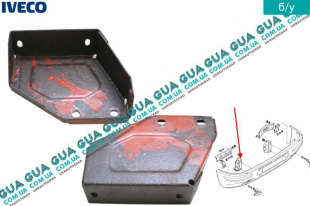 Кронштейн крепления бампера правый   