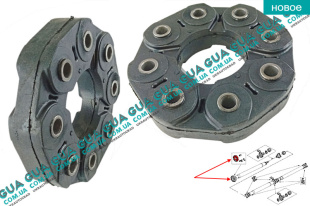 Муфта карданного вала эластичная ( кардана )   