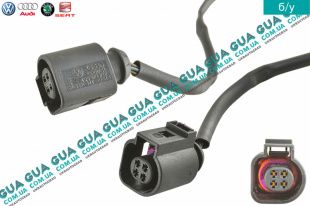 Фишка / разъем датчика температуры охлаждающей жидкости / датчика стоп-сигнала / провод замка двери 4 контакта / штекер подсветки номерного знака   