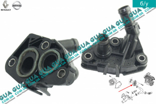 Фланец системы охлаждения ( охлаждающей жидкости )   