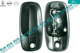 Ручка правой / левой двери наружная ( под тягу )   