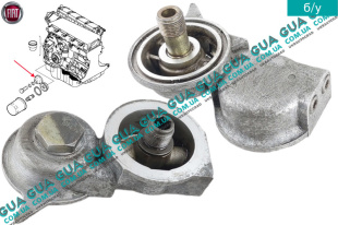 Кронштейн масляного фильтра Fiat / ФИАТ DOBLO 2000-2005 / ДОБЛО 00-05 1.6 (1596 куб.см)