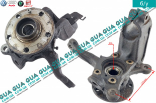 Поворотный кулак / цапфа левая с ступицей под ABS / АБС Z36 Seat / СЕАТ LEON 2005- 1.6LPG (1595 куб.см.)